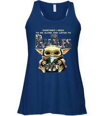 Baby Yoda I Need To Be Alone And Listen To The Beatles Racerback Tank - kambletee
