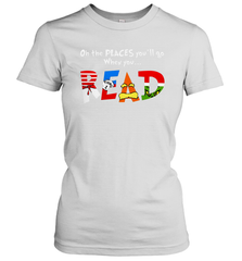Oh the places you'll go when you read Dr Seuss Grinch Women's T-Shirt - kambletee