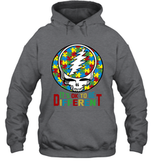 Skull Autism Its Ok To Be Different Hoodie - kambletee