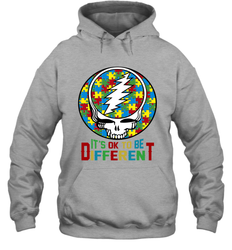 Skull Autism Its Ok To Be Different Hoodie - kambletee