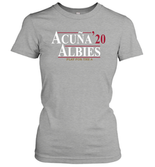 Acuna 20 Albies Play For The A Women's T-Shirt - kambletee