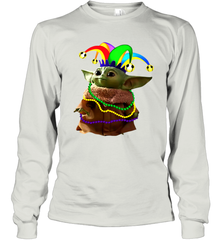 Baby Yoda Mardi Gras Long Sleeve T-Shirt - kambletee