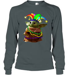 Baby Yoda Mardi Gras Long Sleeve T-Shirt - kambletee