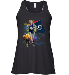 Harley Quinn Los Angeles Rams Of Prey Racerback Tank - kambletee