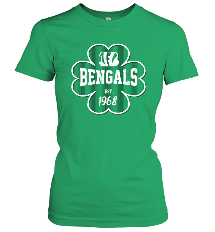 Patrick's Day Shamrock For Cincinnati Bengals Fans Women's T-Shirt - kambletee