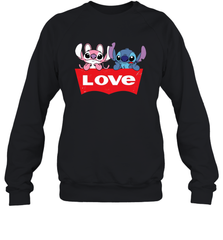 Stitch and Angel love Levi's logo Sweatshirt - kambletee