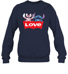 Stitch and Angel love Levi's logo Sweatshirt - kambletee