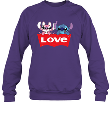 Stitch and Angel love Levi's logo Sweatshirt - kambletee