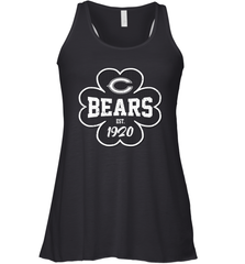 Patrick's Day Shamrock For Chicago Bears Fans Racerback Tank - kambletee