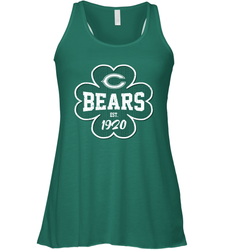 Patrick's Day Shamrock For Chicago Bears Fans Racerback Tank - kambletee