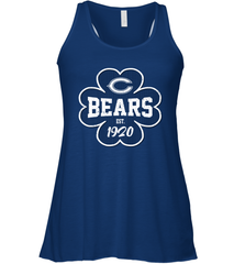 Patrick's Day Shamrock For Chicago Bears Fans Racerback Tank - kambletee