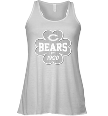 Patrick's Day Shamrock For Chicago Bears Fans Racerback Tank - kambletee