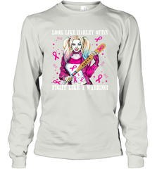 Harley Quinn Fight Like A Warrior Blood Cancer Awareness Long Sleeve T-Shirt - kambletee
