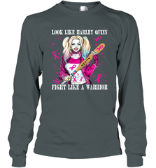Harley Quinn Fight Like A Warrior Blood Cancer Awareness Long Sleeve T-Shirt - kambletee