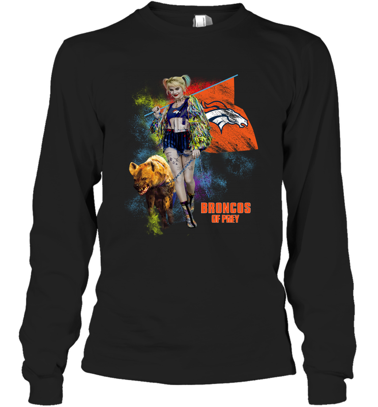 Harley Quinn Denver Broncos Of Prey Long Sleeve T-Shirt - kambletee