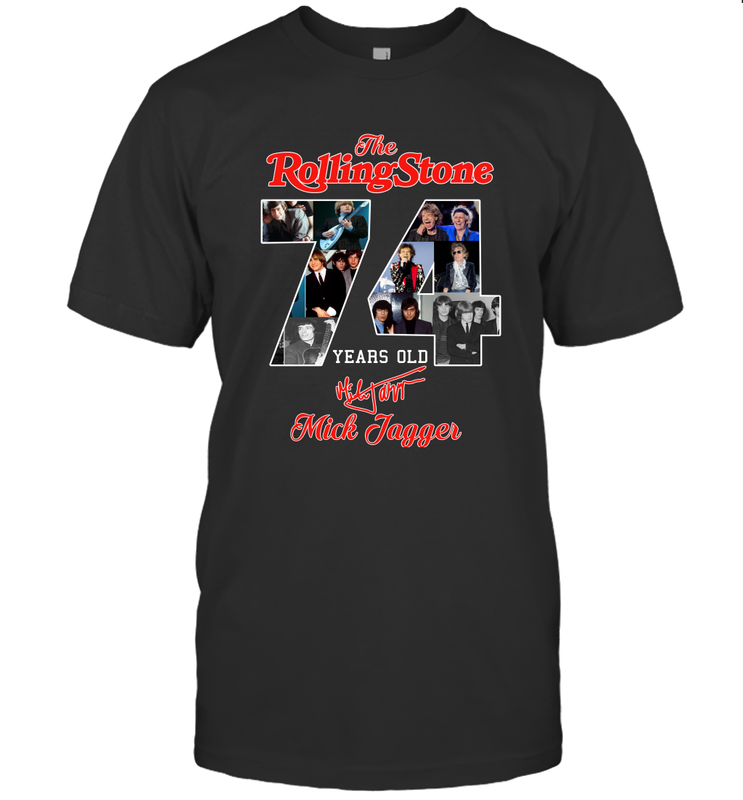 The Rolling Stones 74 Years Old signature Mick Jagger Men's T-Shirt - kambletee