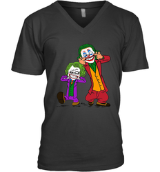 Double Joker Calvin and Hobbes Men's V-Neck - kambletee