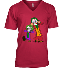 Double Joker Calvin and Hobbes Men's V-Neck - kambletee