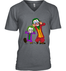 Double Joker Calvin and Hobbes Men's V-Neck - kambletee