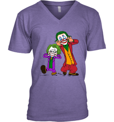 Double Joker Calvin and Hobbes Men's V-Neck - kambletee