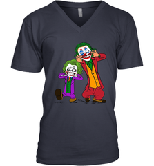 Double Joker Calvin and Hobbes Men's V-Neck - kambletee