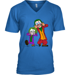 Double Joker Calvin and Hobbes Men's V-Neck - kambletee