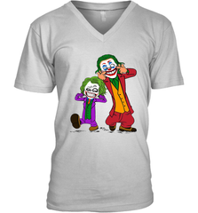 Double Joker Calvin and Hobbes Men's V-Neck - kambletee