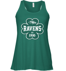 Patrick's Day Shamrock For Baltimore Ravens Fans Racerback Tank - kambletee