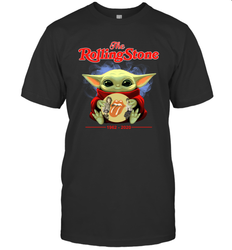 Star Wars Baby Yoda hug The Rolling Stones band 1962 2020 Men's T-Shirt - kambletee