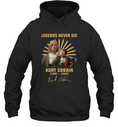 Legends never die Kurt Cobain 1967 1994 signature Hoodie - kambletee