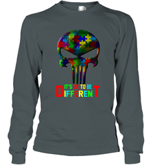Skull it is ok to be different Long Sleeve T-Shirt - kambletee