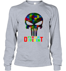 Skull it is ok to be different Long Sleeve T-Shirt - kambletee