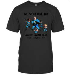 We Wear Blue For Autism Awareness Accept Men's T-Shirt - kambletee