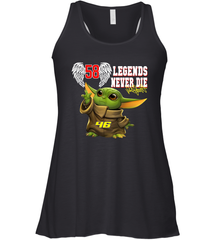 Baby Yoda Valentino Rossi Legends Never Die Racerback Tank - kambletee