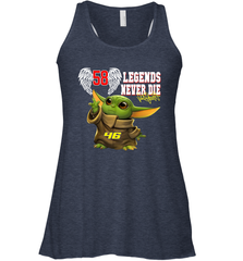 Baby Yoda Valentino Rossi Legends Never Die Racerback Tank - kambletee