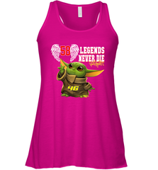 Baby Yoda Valentino Rossi Legends Never Die Racerback Tank - kambletee