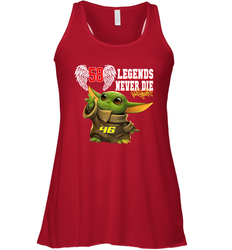 Baby Yoda Valentino Rossi Legends Never Die Racerback Tank - kambletee