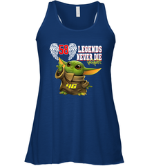 Baby Yoda Valentino Rossi Legends Never Die Racerback Tank - kambletee