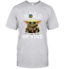 Baby Yoda Autism in a world where you can be anything be kind Men's T-Shirt - kambletee