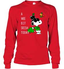 Snoopy A Wee Bit Irish Today Long Sleeve T-Shirt - kambletee