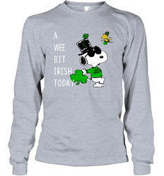 Snoopy A Wee Bit Irish Today Long Sleeve T-Shirt - kambletee
