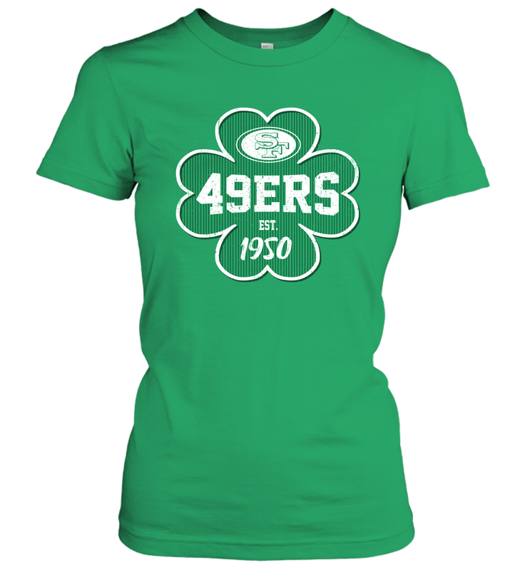 Patrick's Day Shamrock For San Francisco 49ers Fans Women's T-Shirt - kambletee