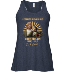 Legends never die Kurt Cobain 1967 1994 signature Racerback Tank - kambletee