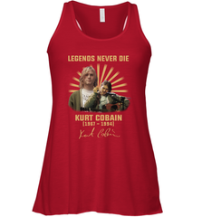 Legends never die Kurt Cobain 1967 1994 signature Racerback Tank - kambletee