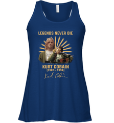 Legends never die Kurt Cobain 1967 1994 signature Racerback Tank - kambletee