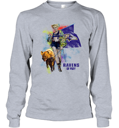 Harley Quinn Baltimore Ravens Of Prey Long Sleeve T-Shirt - kambletee