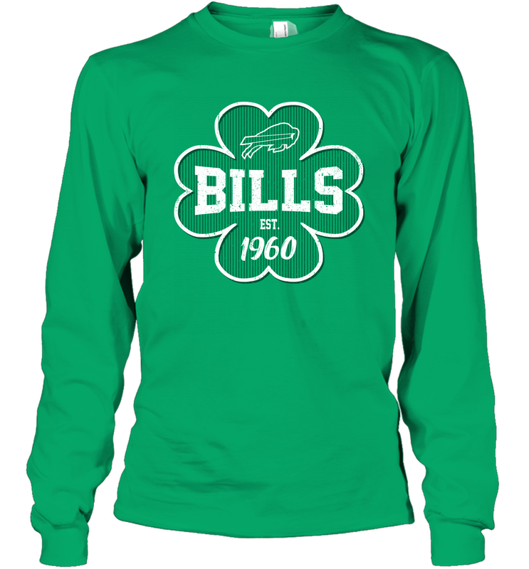 Patrick's Day Shamrock For Buffalo Bills Fans Long Sleeve T-Shirt - kambletee