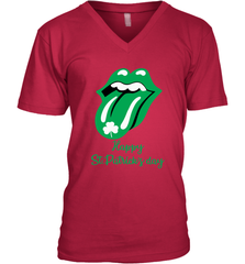 Happy St. Patrick's day Rolling Stones Men's V-Neck - kambletee