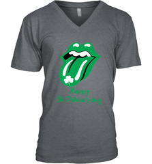 Happy St. Patrick's day Rolling Stones Men's V-Neck - kambletee