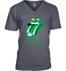 Happy St. Patrick's day Rolling Stones Men's V-Neck - kambletee